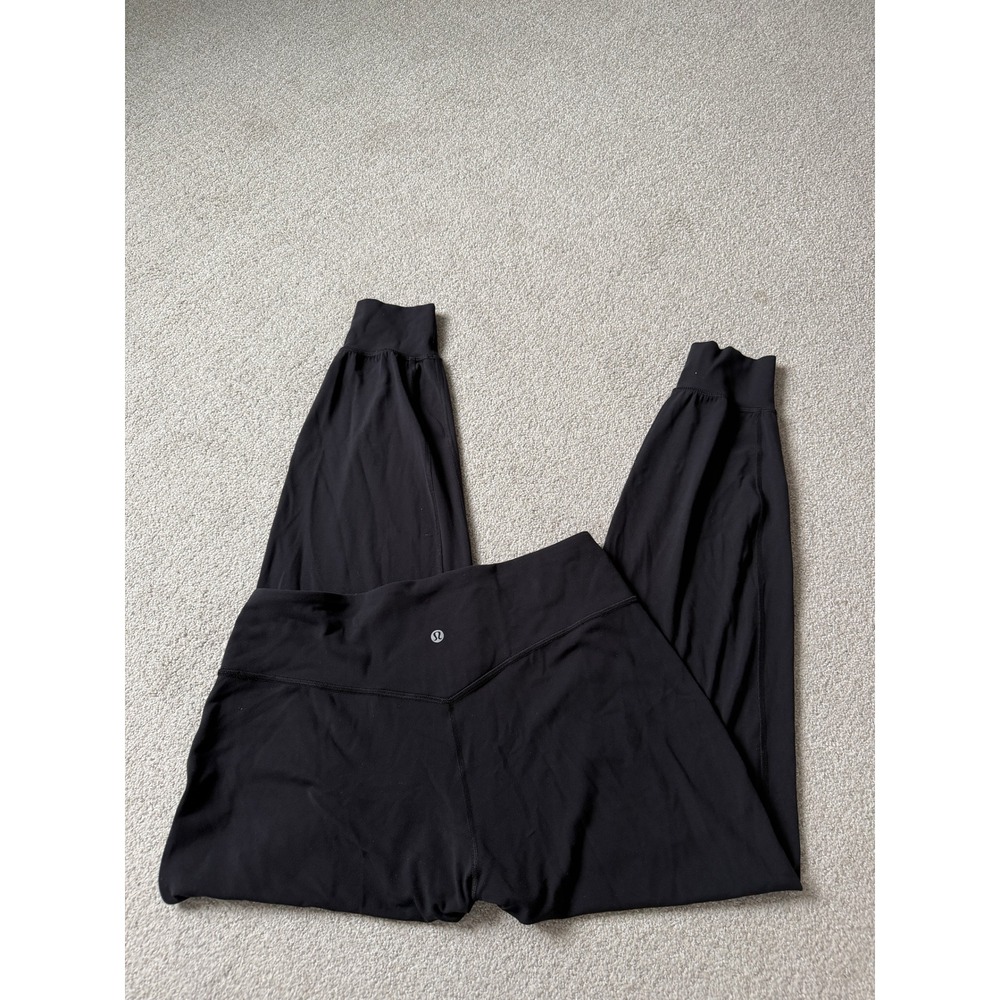 Lululemon Athleisure Align Joggers Size 12 Black High Rise Nulu Pockets W5DH6S